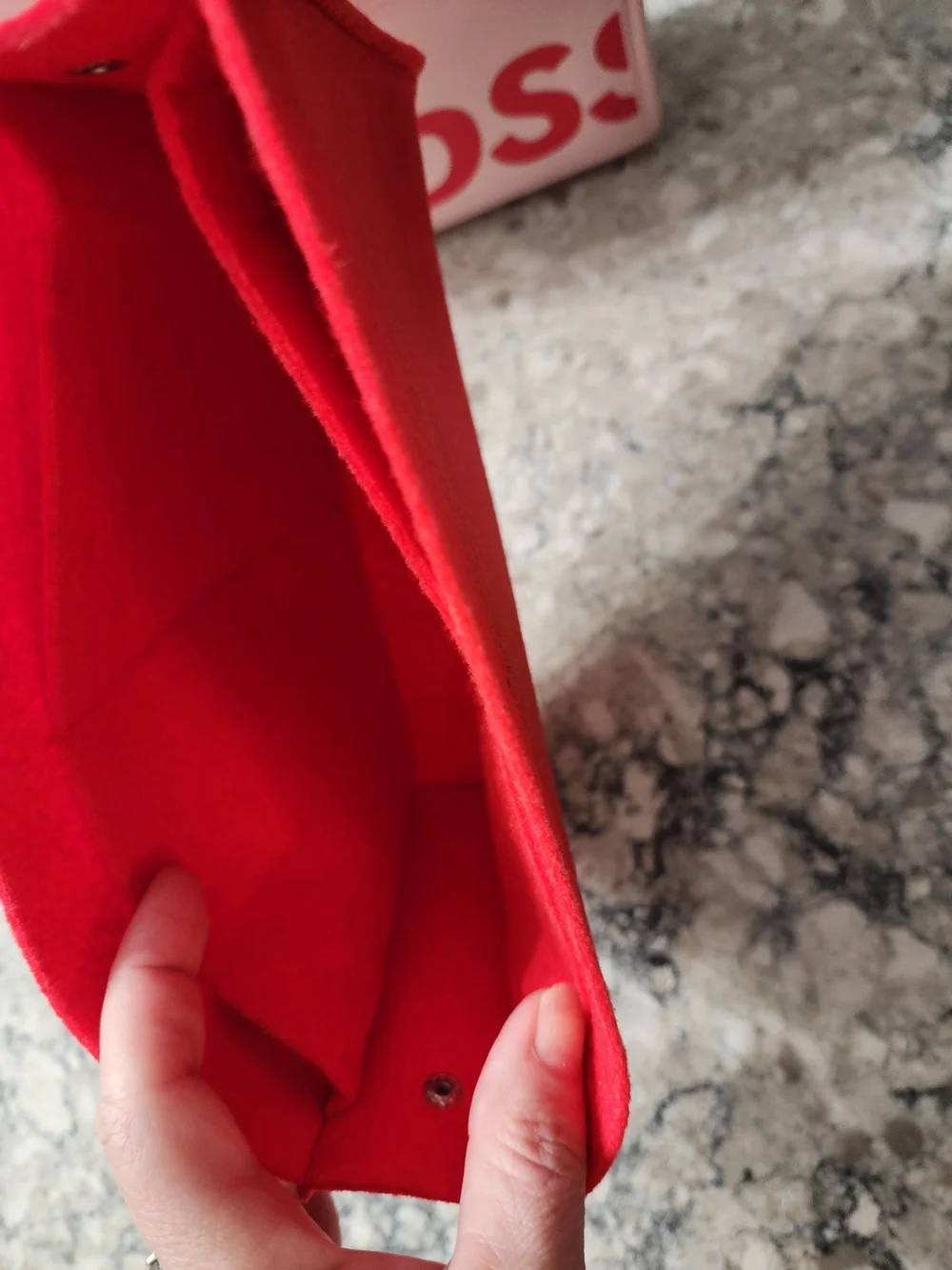 Glossier Light Pink Beauty Bag With Snap In Removeable Liner